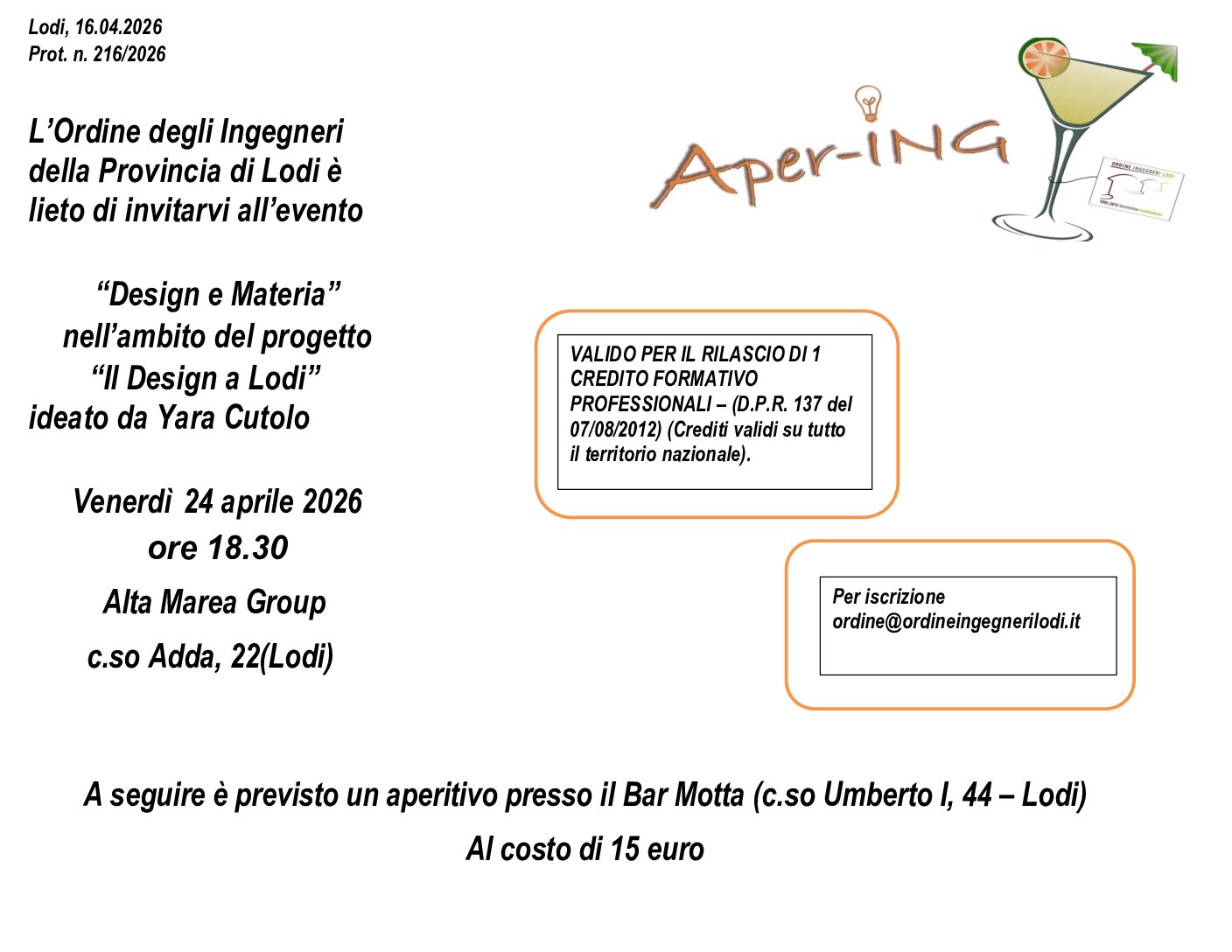Locandina apering 24.04.2026